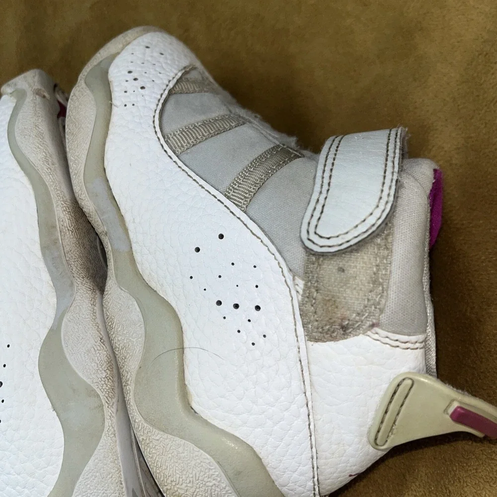 Nike Air Jordan 6 Rings Boys Size 9C White Athletic Shoes‎ Sneakers  942780-111